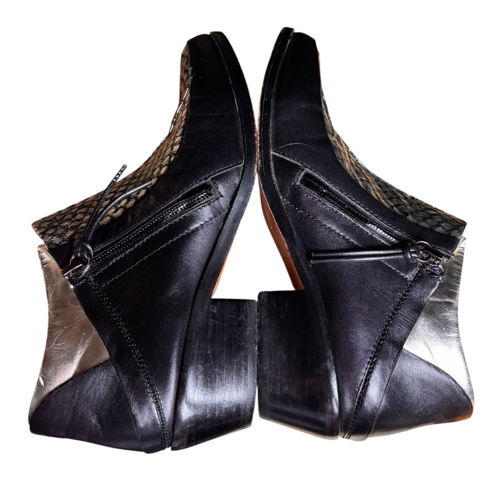 L.A.M.B. by Gwen Stefani Leah Leather Booties in Black/Silver – Women’s Sz 7.5 - Picture 3 of 9